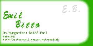 emil bitto business card