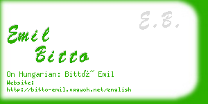 emil bitto business card